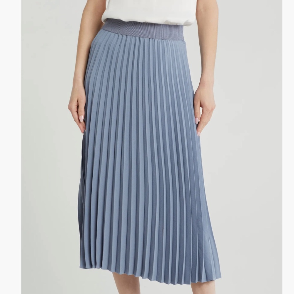 🔴Elegant Blue Pleated Skirt